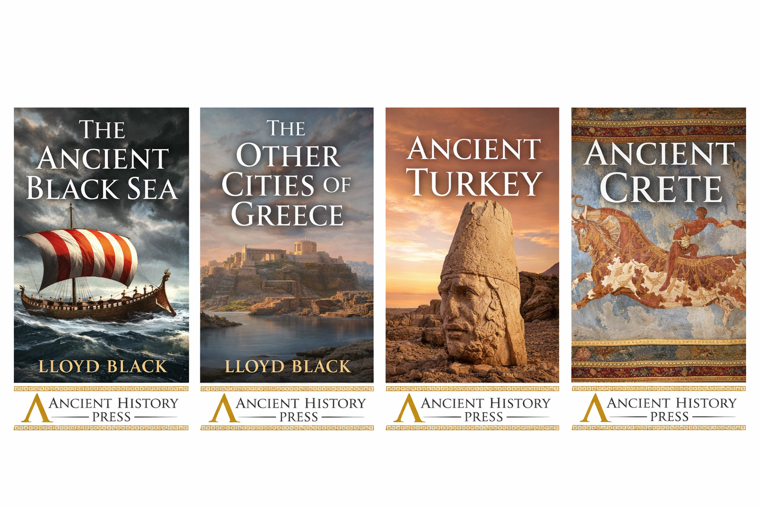 Ancient History Press – example mockups